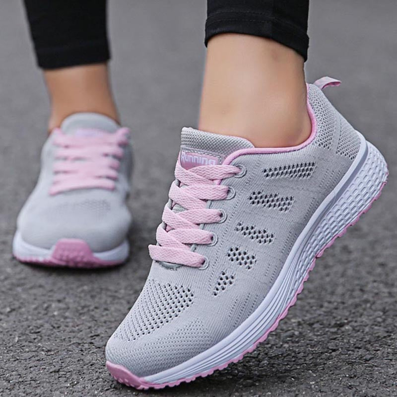 Walking Mesh Flat Shoes For Women