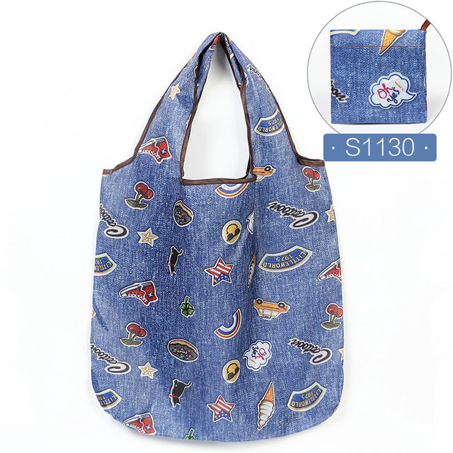 6 PCS Set Eco-Friendly Reusable Foldable Shopping bag