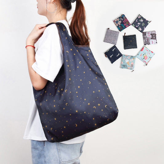 6 PCS Set Eco-Friendly Reusable Foldable Shopping bag